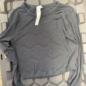 lululemon athletica Blue hold tight long sleeve crop